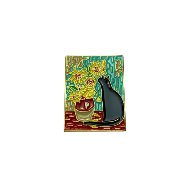 Pin Gato Girasoles Van Gogh