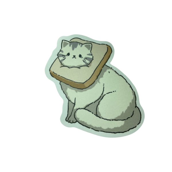 Sticker Gato con pan - Imagen 2