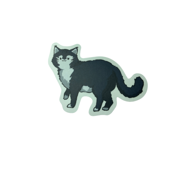 Sticker Gato negro y blanco