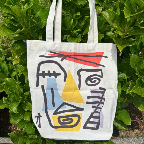 Tote Bag Rostro geométrico irregular