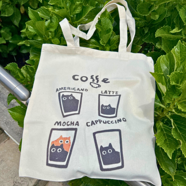 Tote Bag Coffee Cat